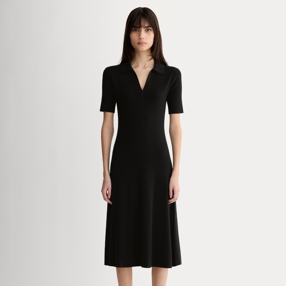 Everlane Classic Black Midi Dress
